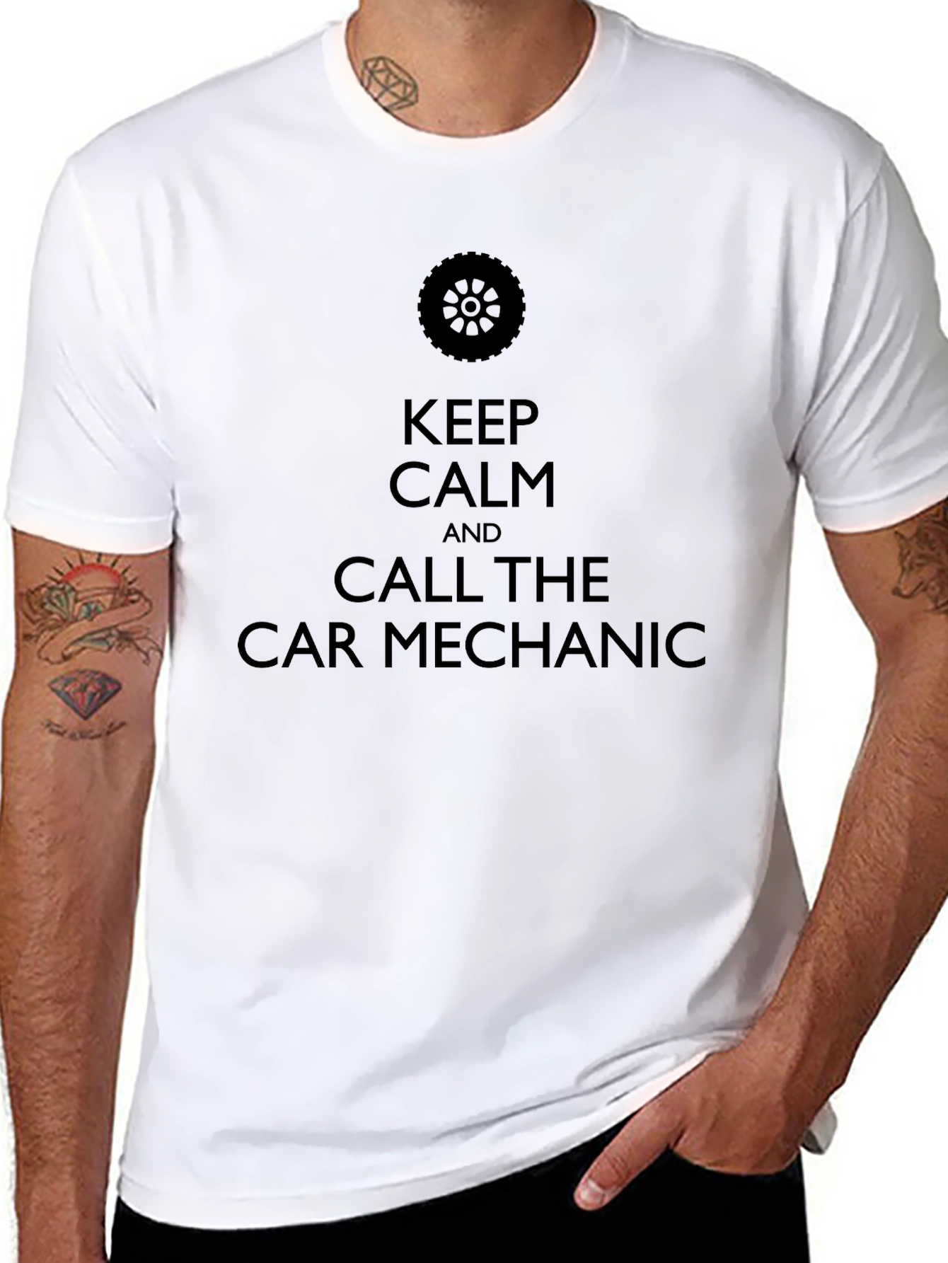Keep Calm Car Mechanic Graphic Tee