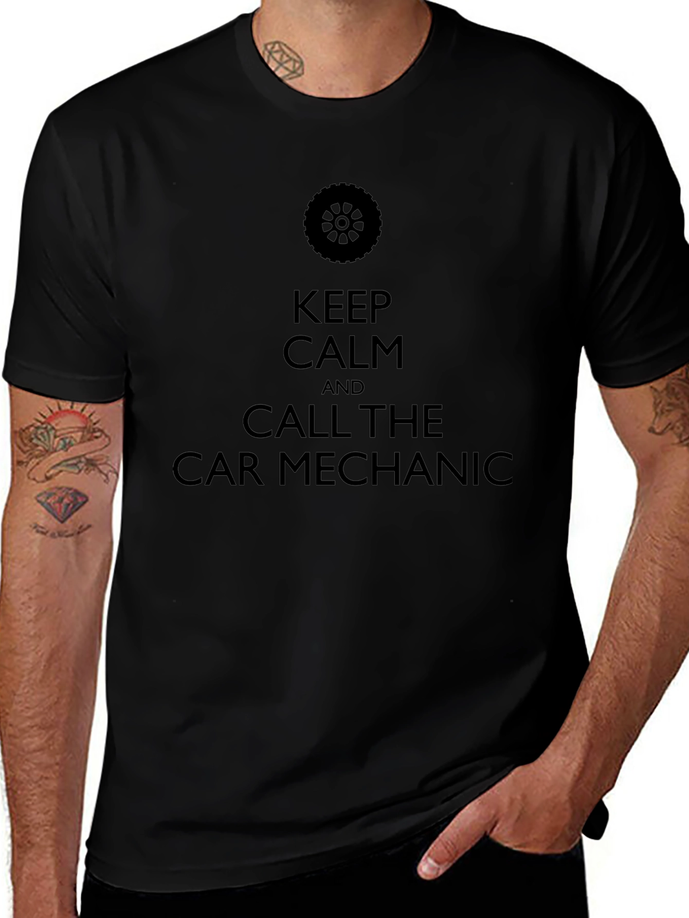 Keep Calm Car Mechanic Graphic Tee