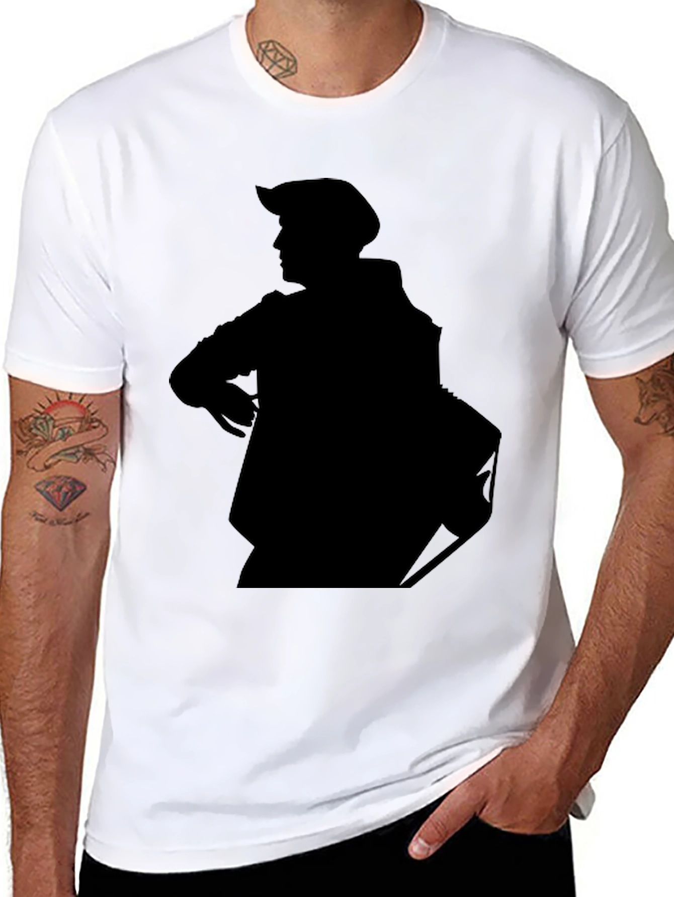 Silhouette Graphic Tee - Mens Black T-Shirt