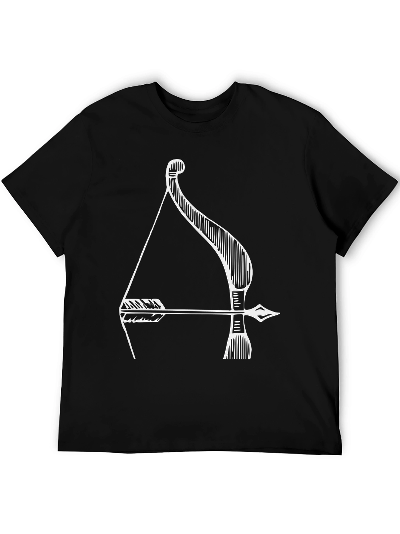 Archer Bow & Arrow Graphic Tee - Black Cotton