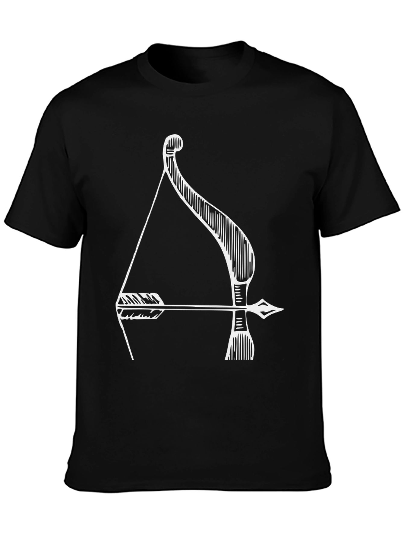 Archer Bow & Arrow Graphic Tee - Black Cotton