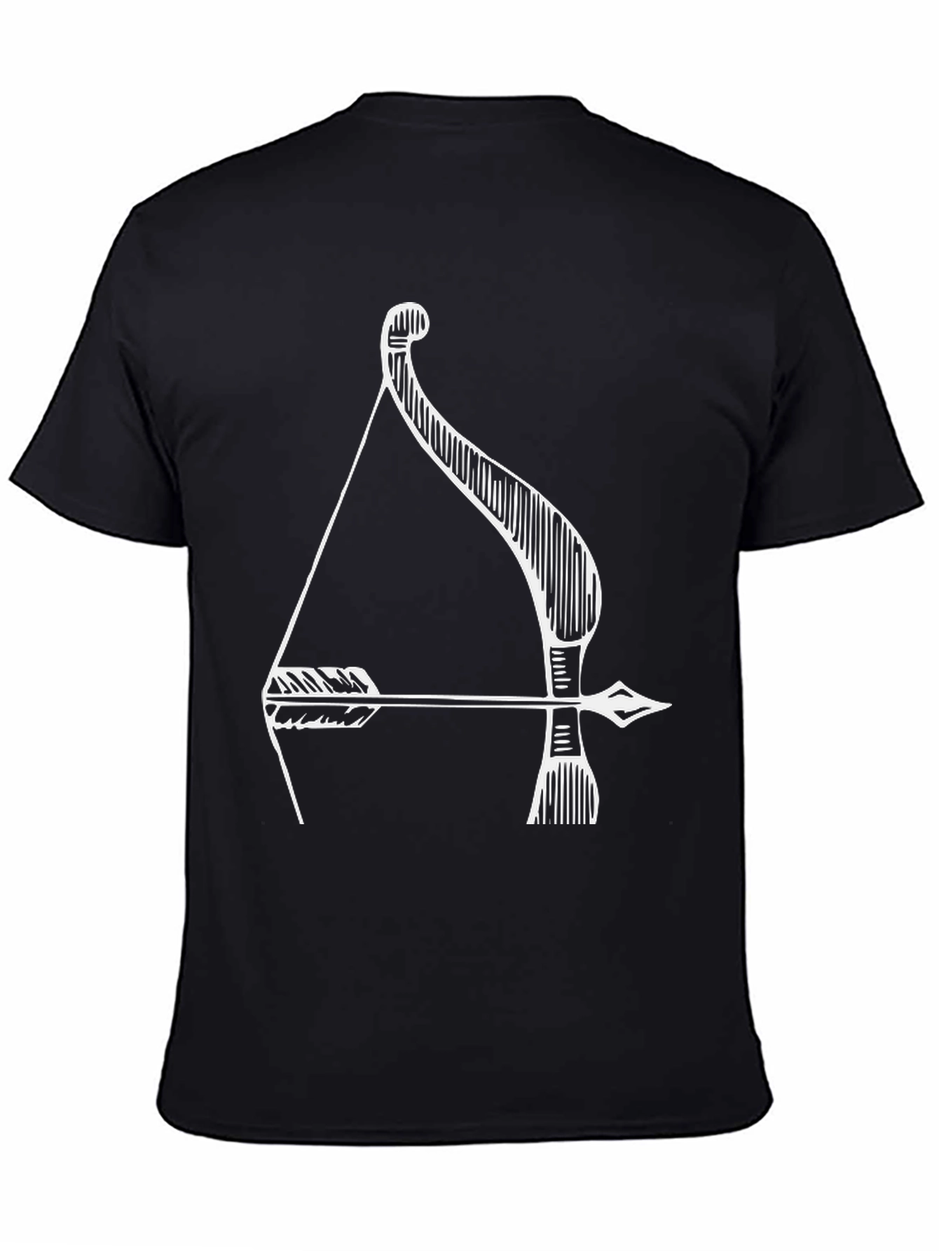 Archer Bow & Arrow Graphic Tee - Black Cotton