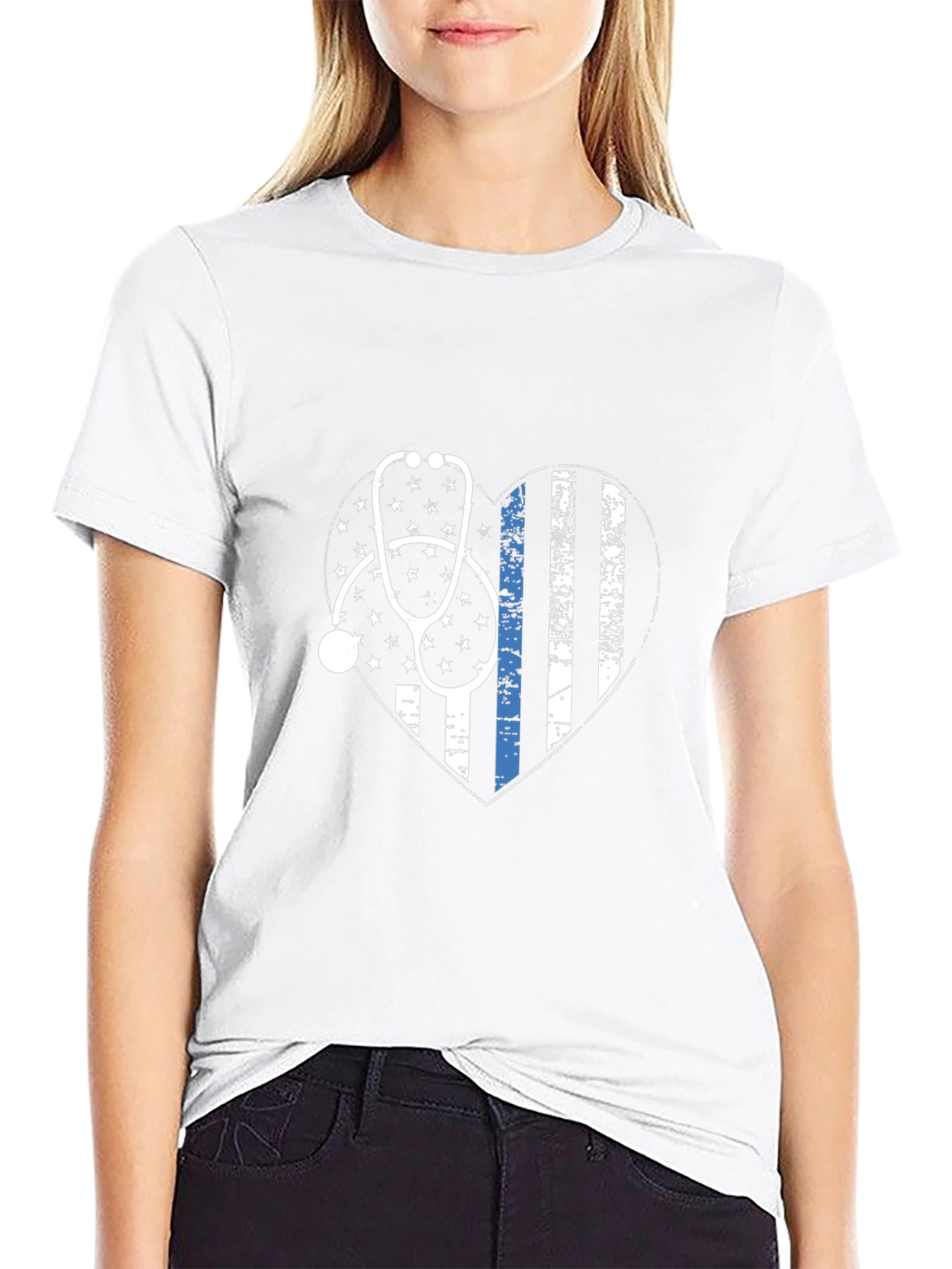 Nurse/Police Love Heart T-Shirt