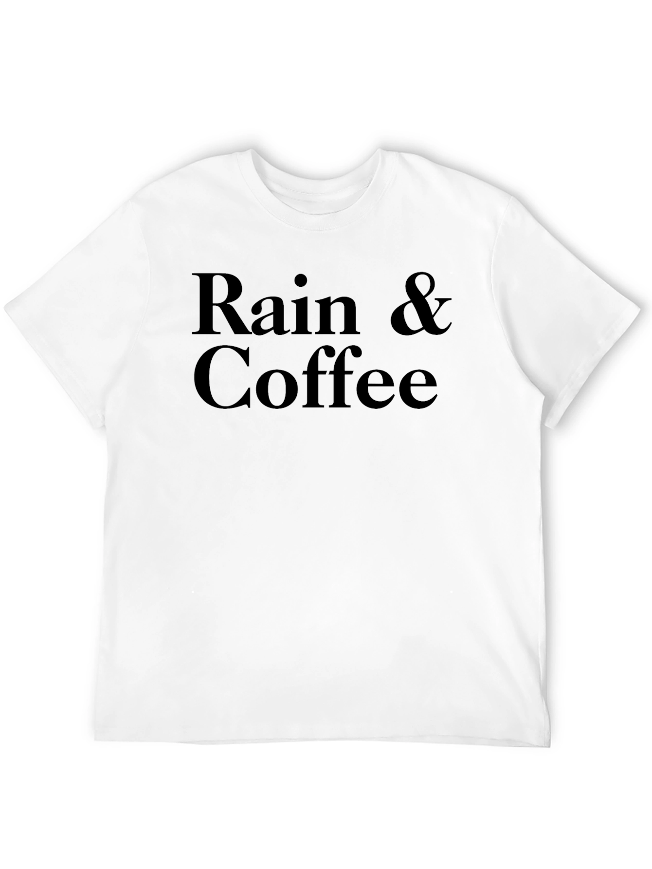 Rain & Coffee Graphic T-Shirt - Soft Cotton Blend