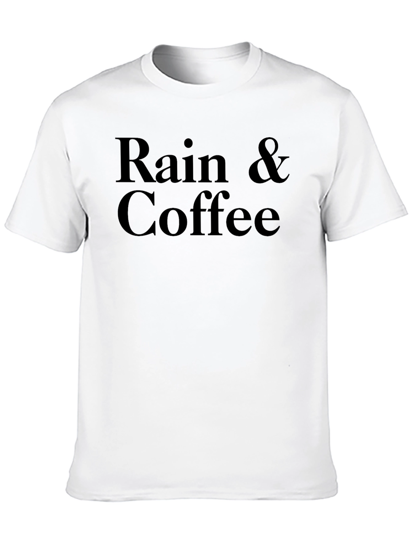 Rain & Coffee Graphic T-Shirt - Soft Cotton Blend