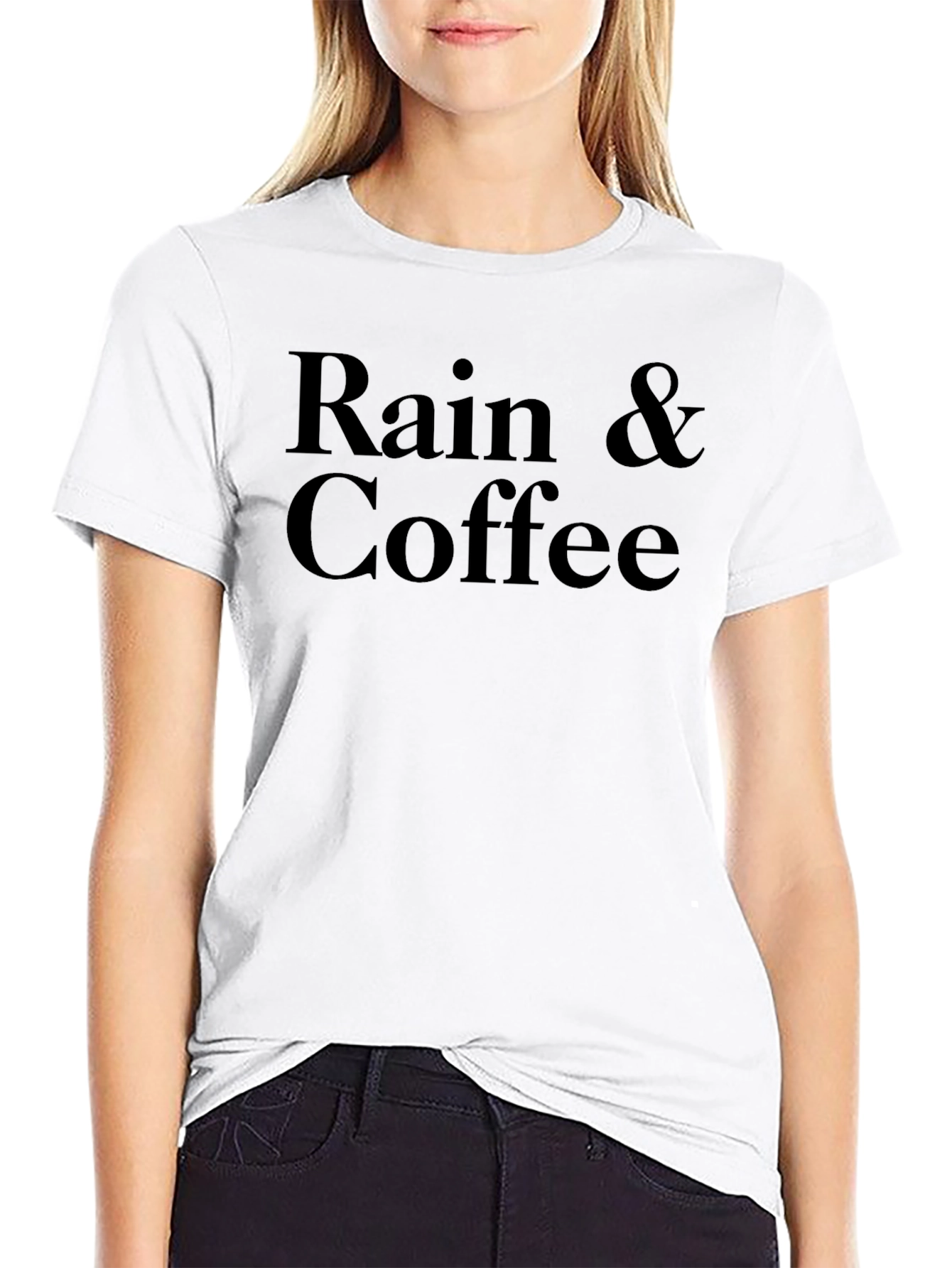 Rain & Coffee Graphic T-Shirt - Soft Cotton Blend