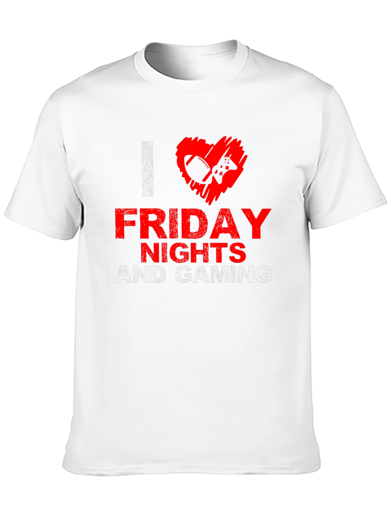 I Love Friday Nights and Gaming Black T-Shirt