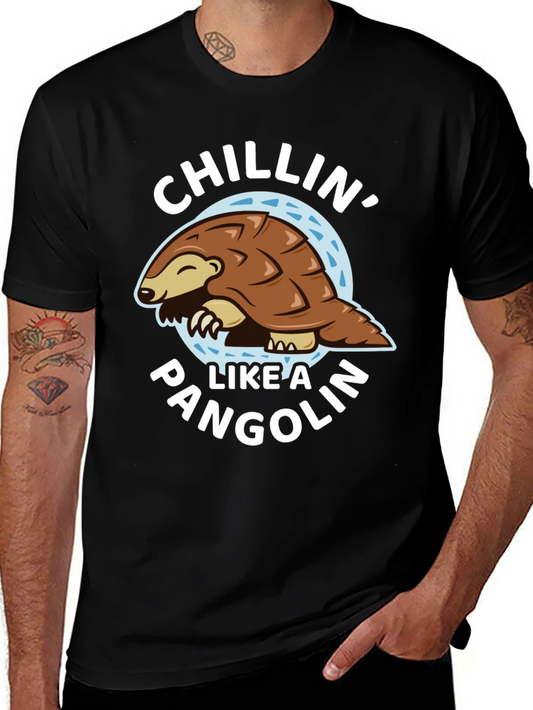 Chillin Like a Pangolin Black T-Shirt