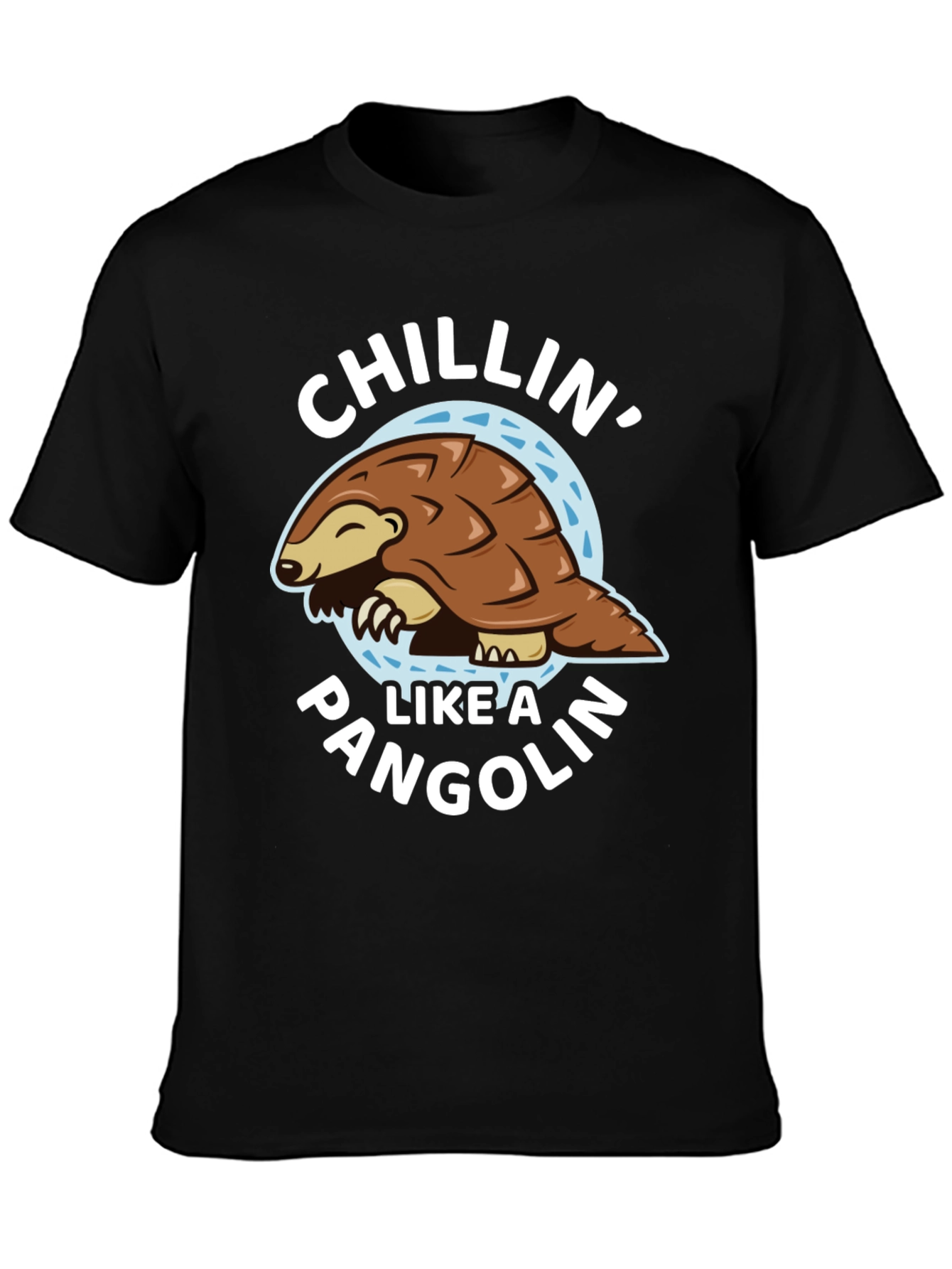 Chillin Like a Pangolin Black T-Shirt