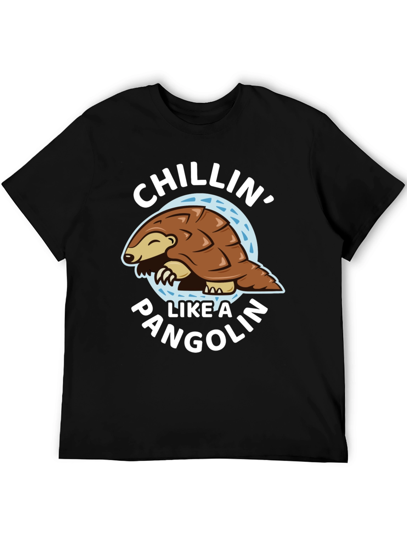 Chillin Like a Pangolin Black T-Shirt