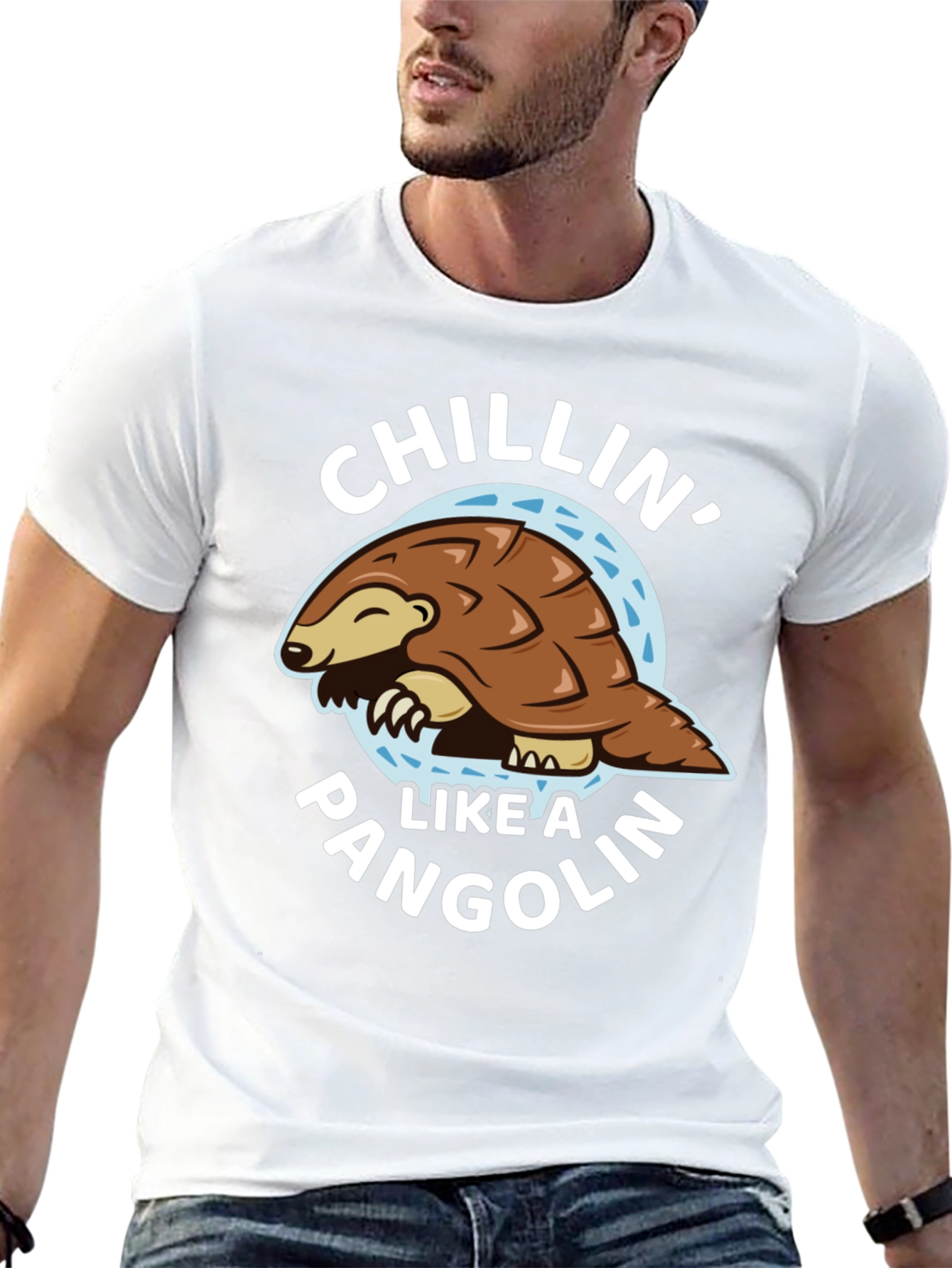 Chillin Like a Pangolin Black T-Shirt