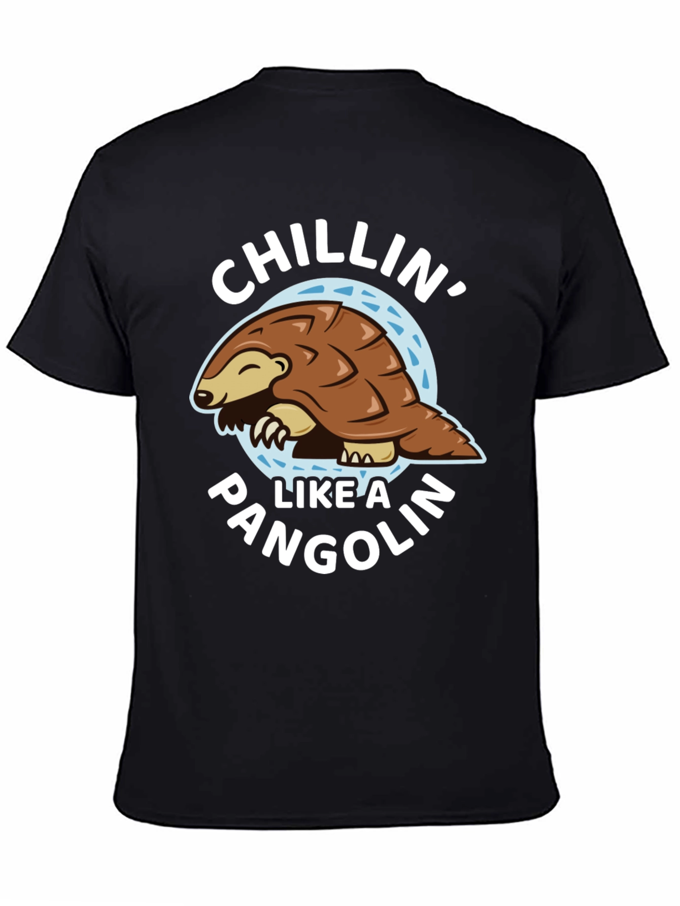 Chillin Like a Pangolin Black T-Shirt