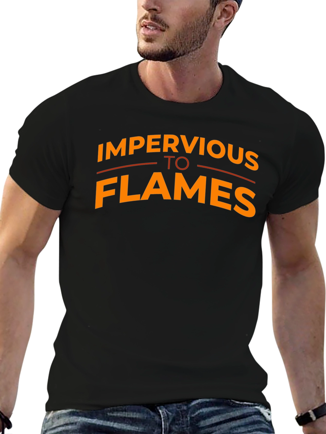 Impervious To Flames Graphic Tee - Black