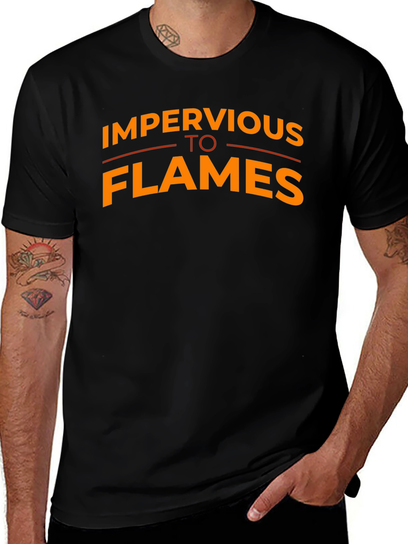 Impervious To Flames Graphic Tee - Black