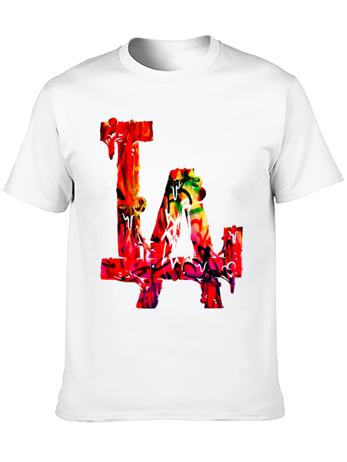 LA Graffiti Art Black T-Shirt