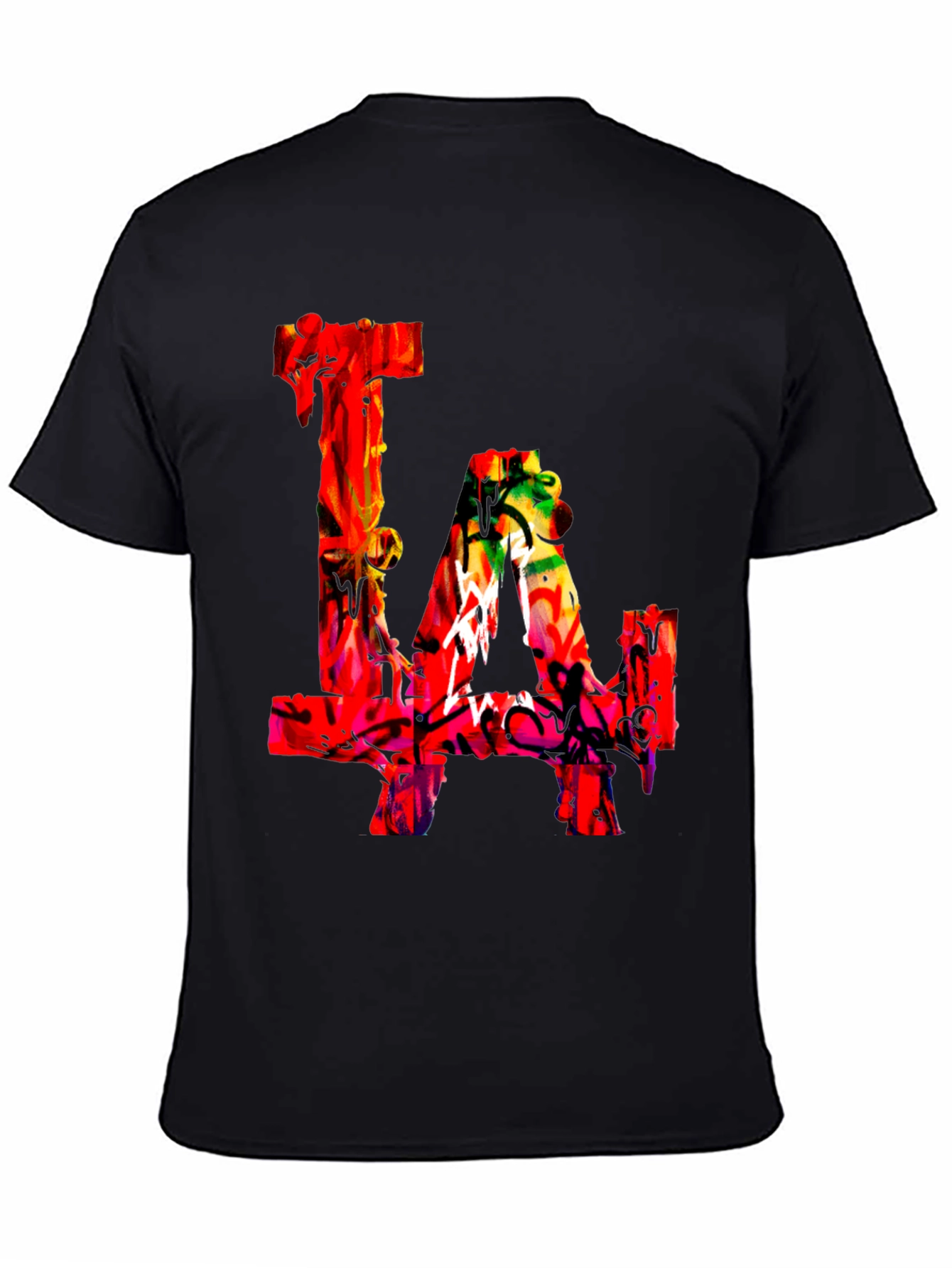 LA Graffiti Art Black T-Shirt