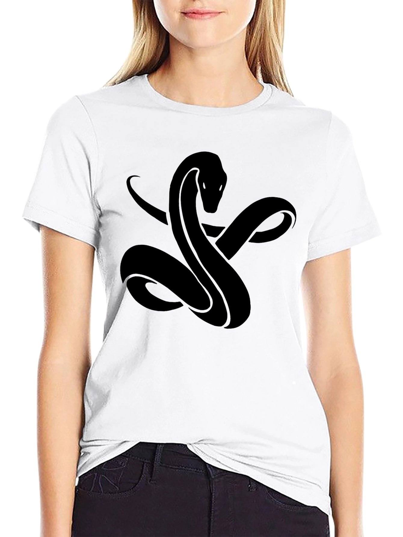 Black Snake Graphic Tee - Stylish Mens T-Shirt