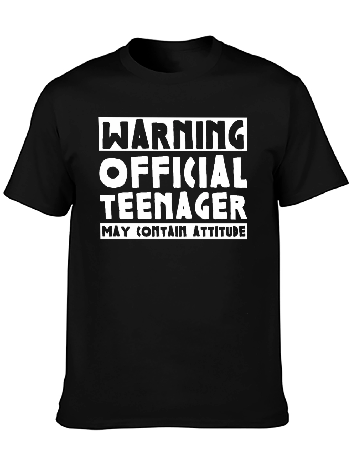 Warning Official Teenager T-Shirt Funny Birthday Tee