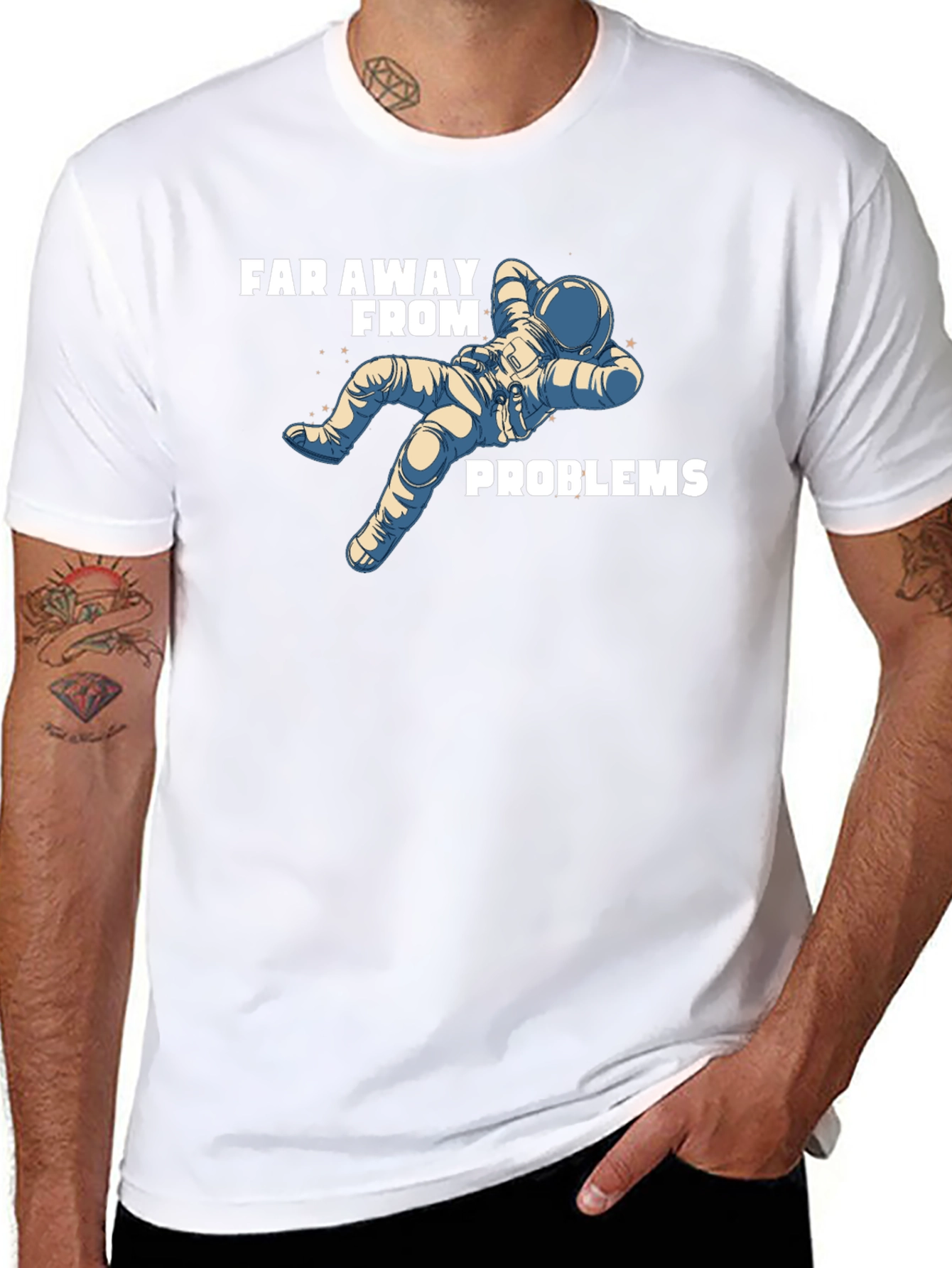 Far Away From Problems Astronaut T-Shirt