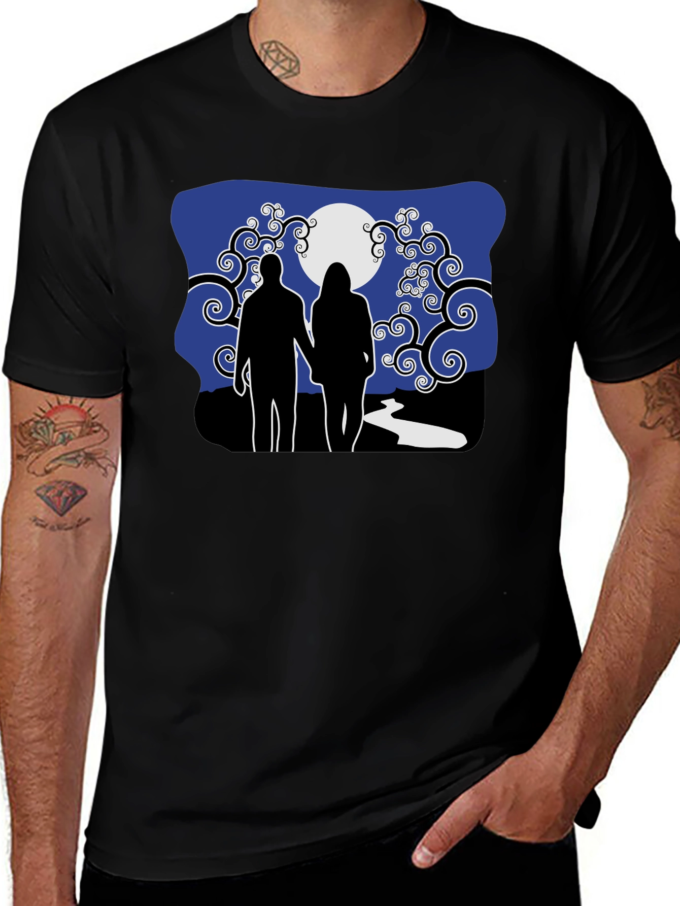Romantic Moonlit Walk T-Shirt