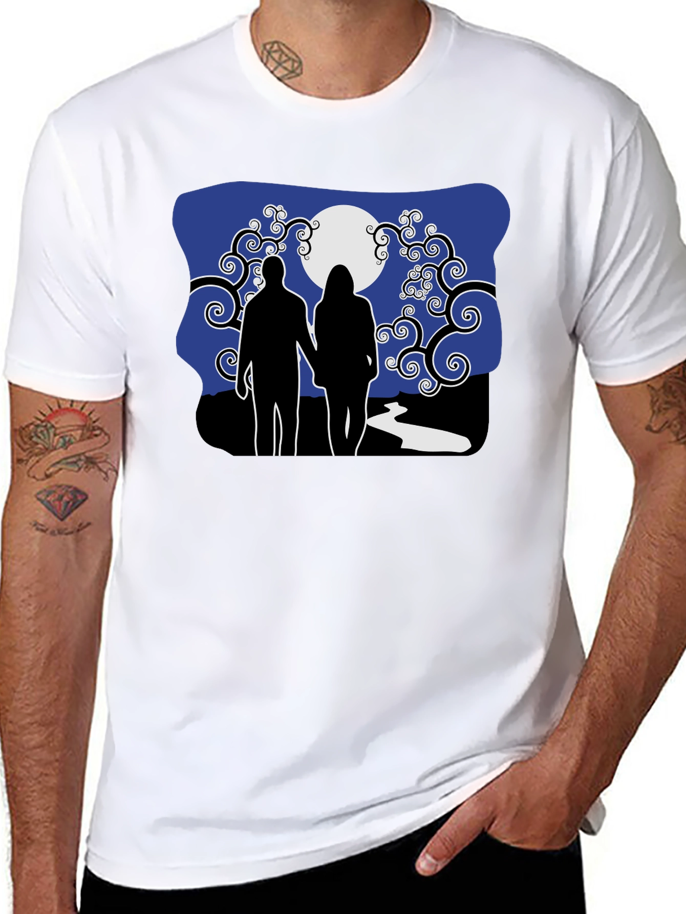 Romantic Moonlit Walk T-Shirt