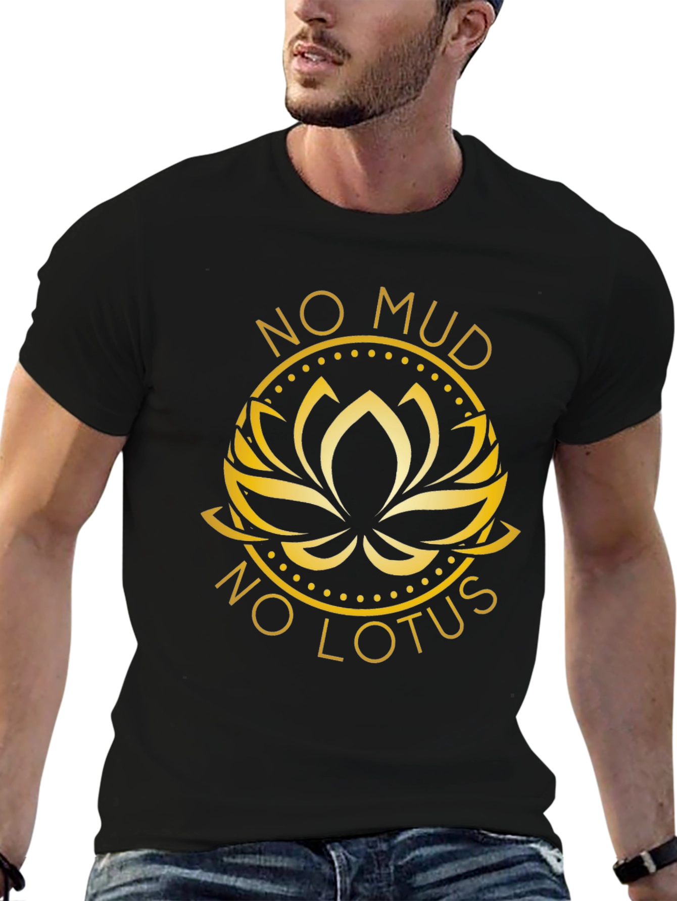 No Mud No Lotus Graphic Tee - Black