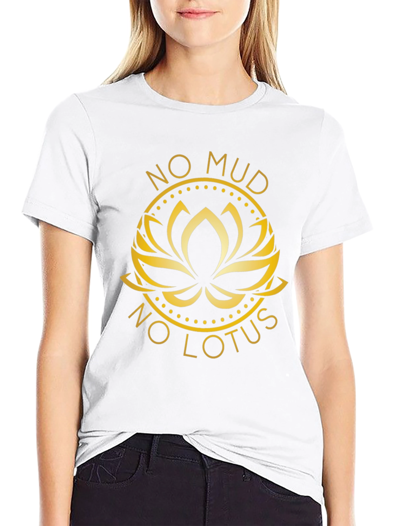 No Mud No Lotus Graphic Tee - Black