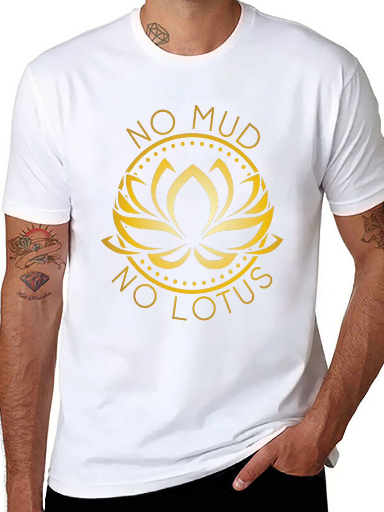 No Mud No Lotus Graphic Tee - Black