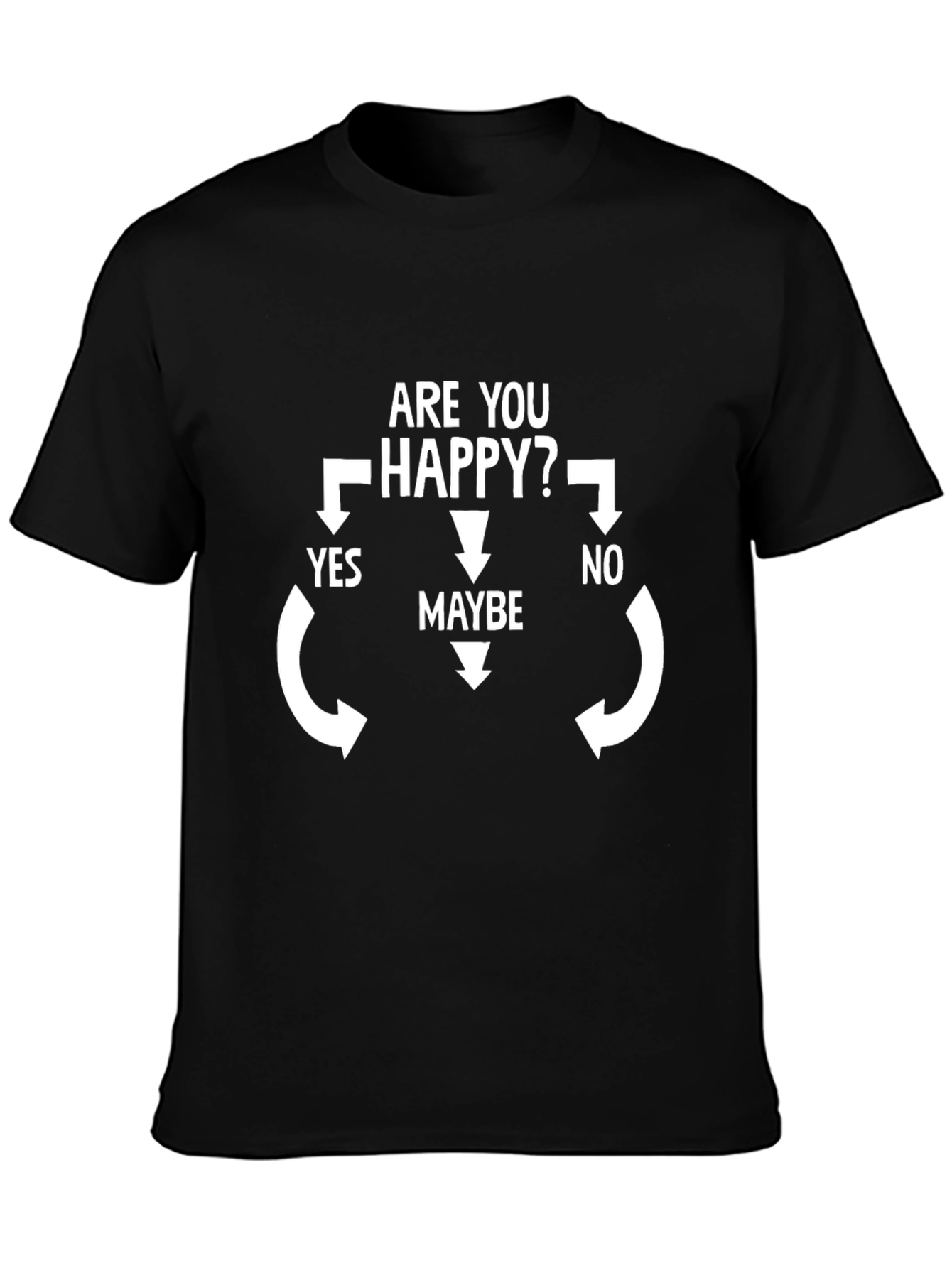 Funny Are You Happy Flowchart T-Shirt