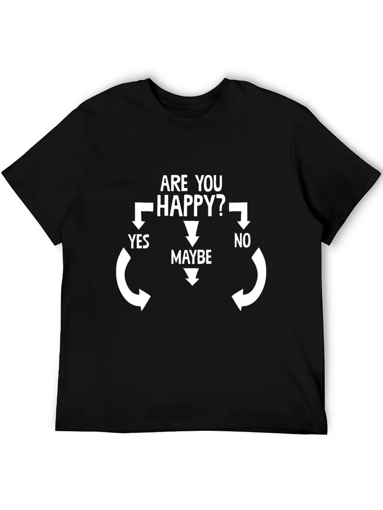 Funny Are You Happy Flowchart T-Shirt