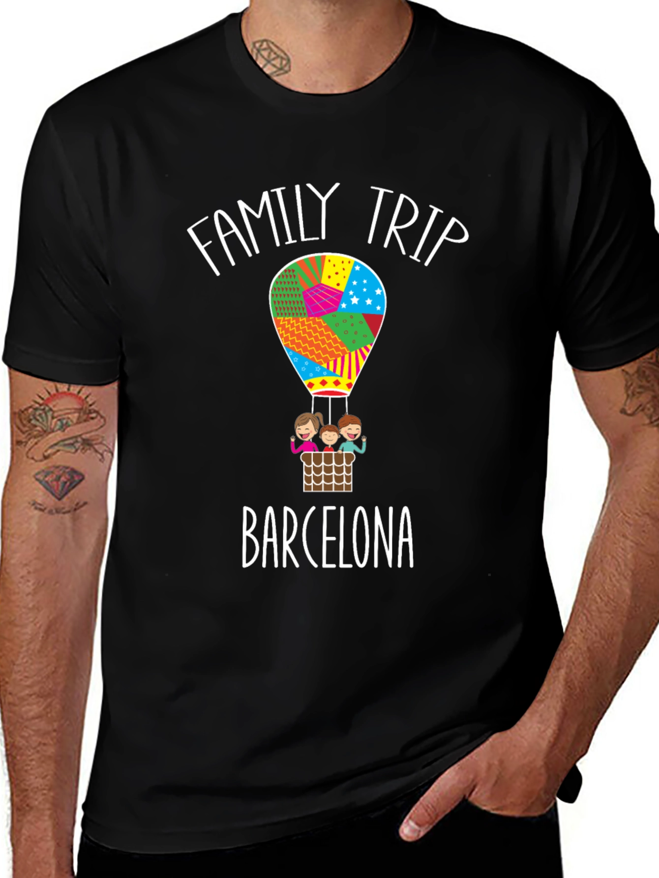 Family Trip Barcelona Graphic Tee