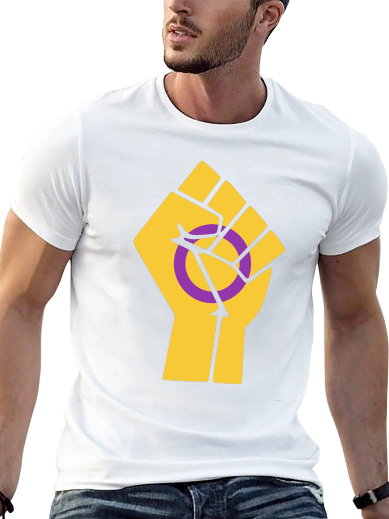 Intersex Pride T-Shirt - Solidarity Fist Graphic Tee