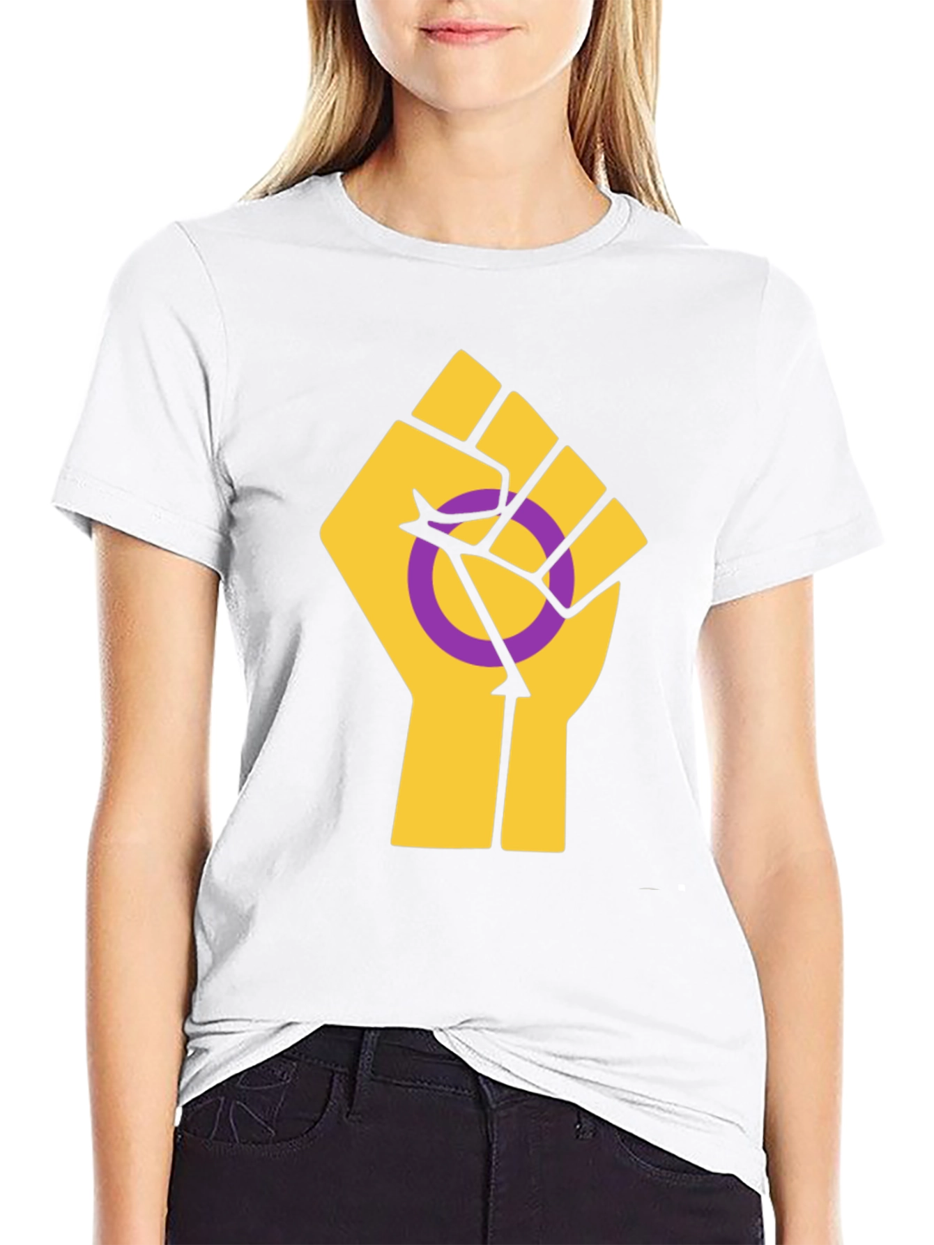 Intersex Pride T-Shirt - Solidarity Fist Graphic Tee