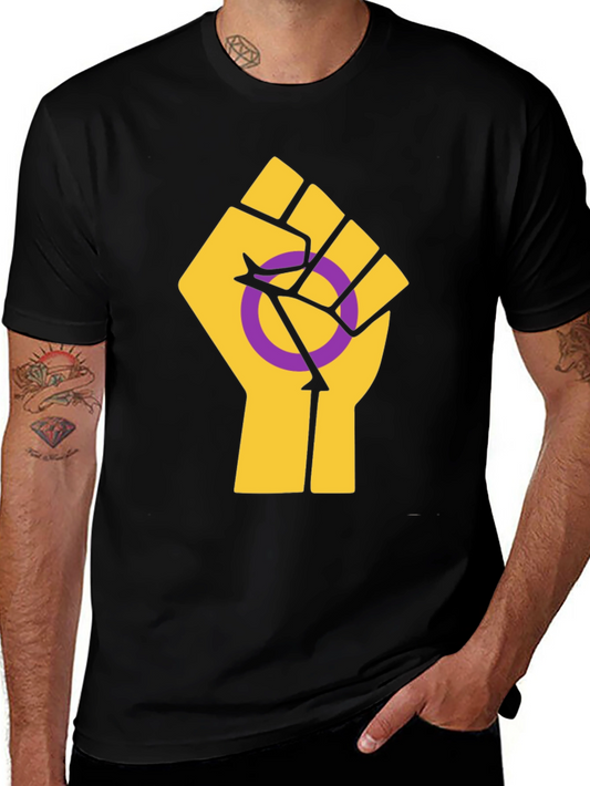 Intersex Pride T-Shirt - Solidarity Fist Graphic Tee