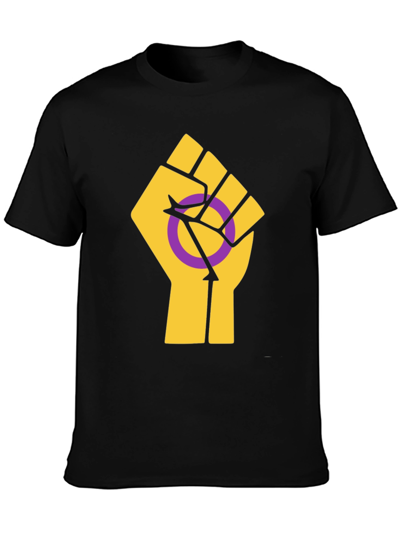 Intersex Pride T-Shirt - Solidarity Fist Graphic Tee