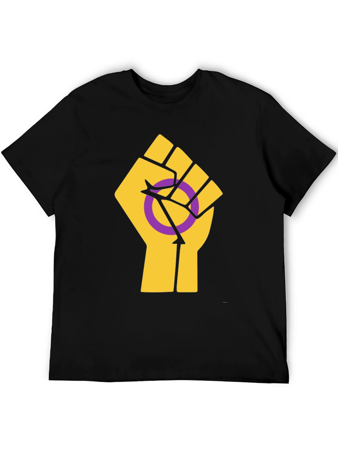 Intersex Pride T-Shirt - Solidarity Fist Graphic Tee