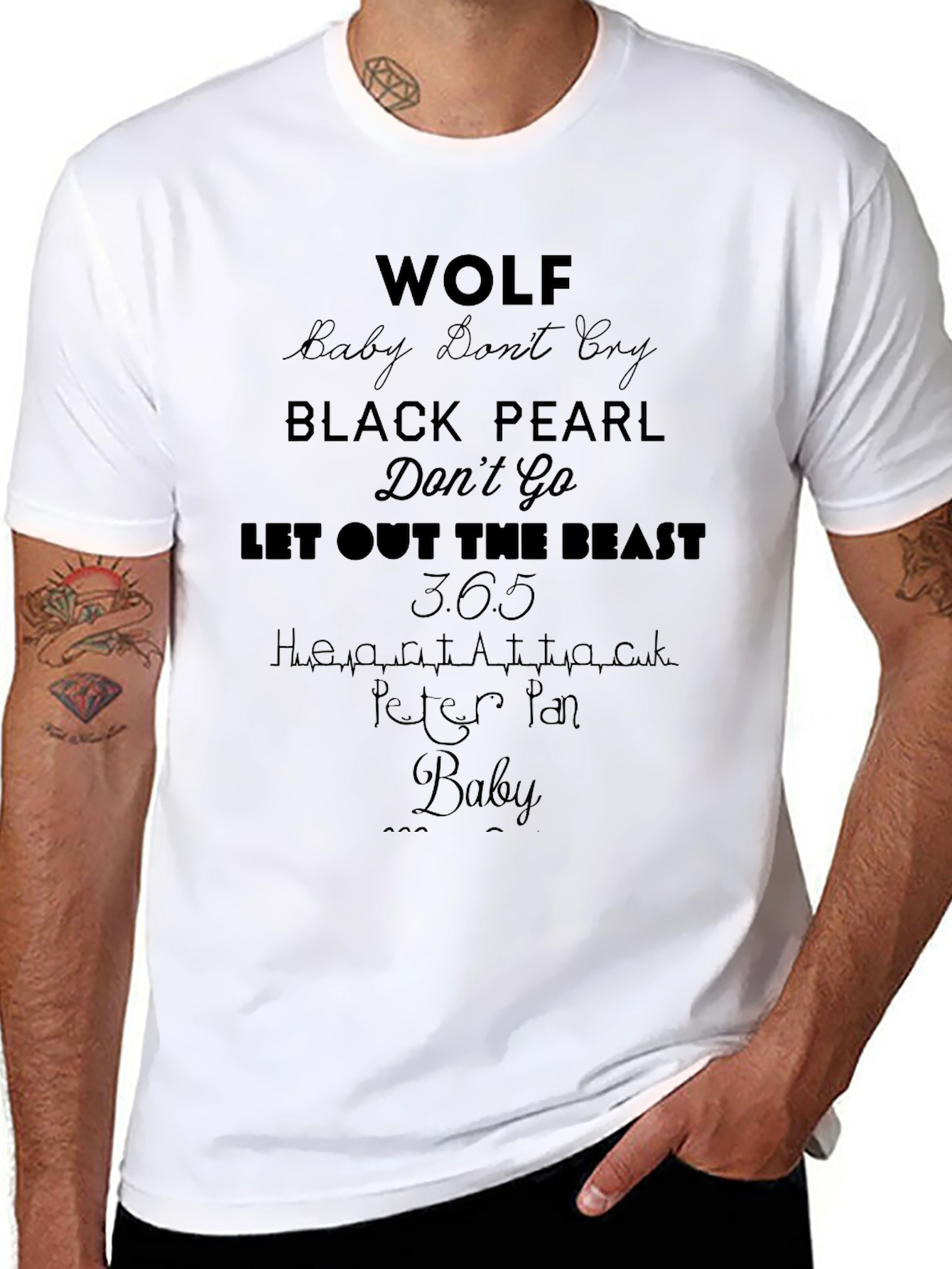 Wolf Song List Black T-Shirt