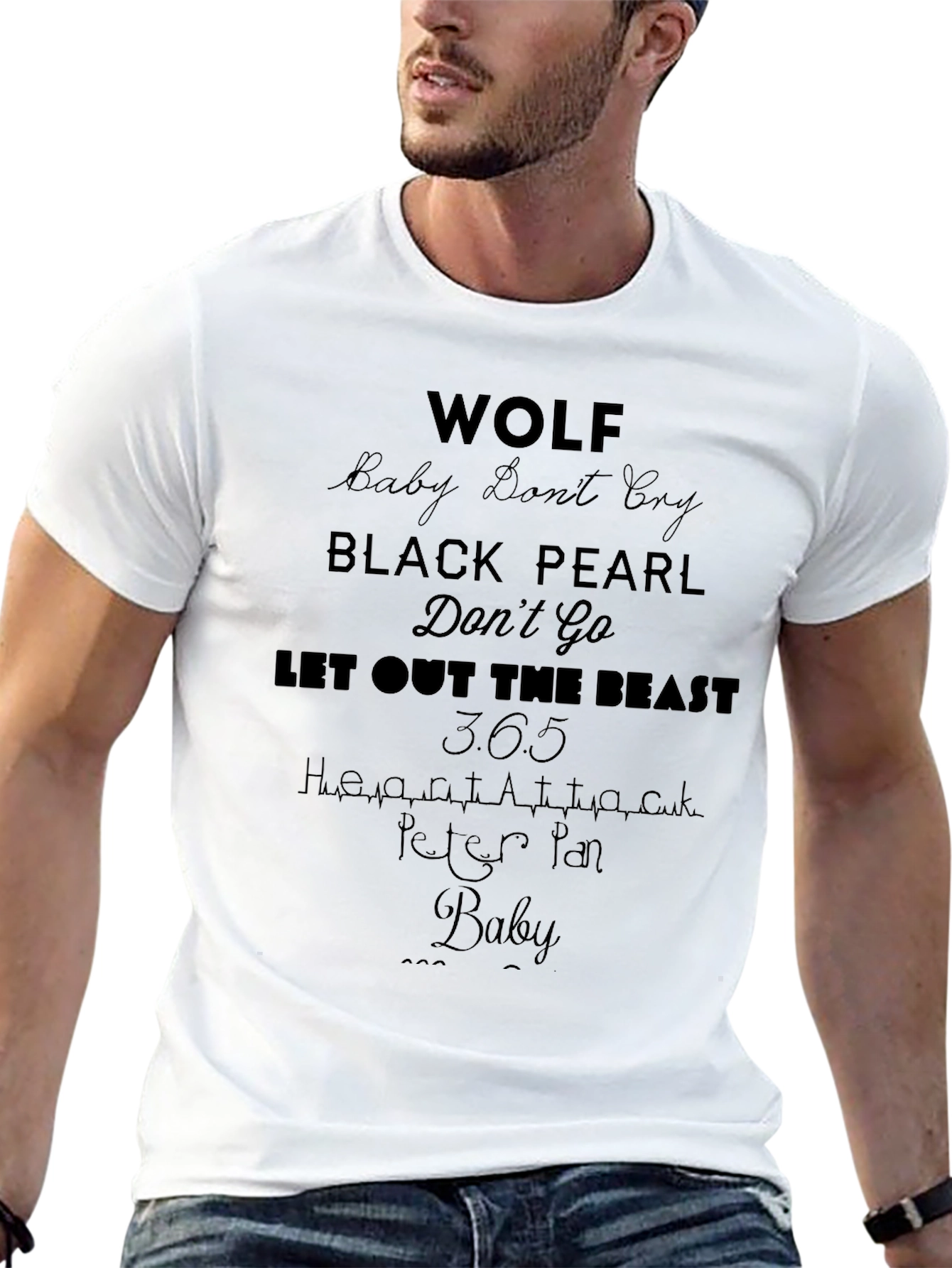 Wolf Song List Black T-Shirt