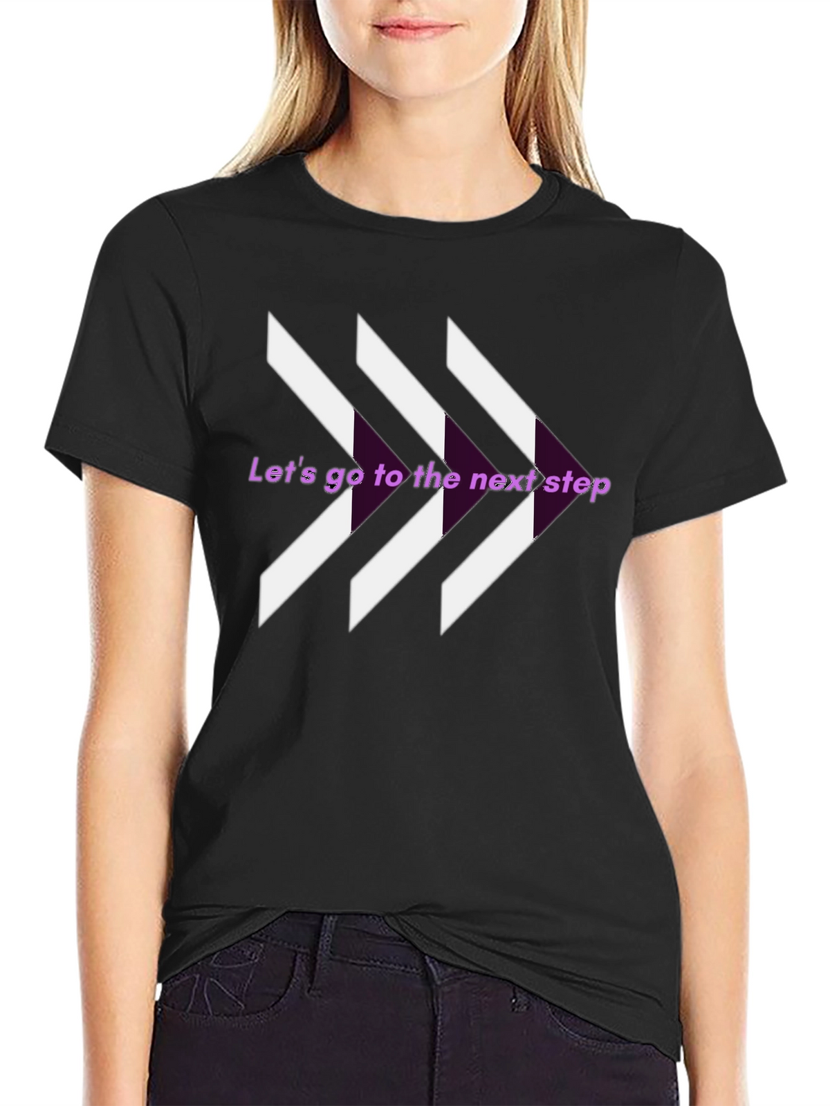 Next Step Graphic Tee - Stylish Arrow Design