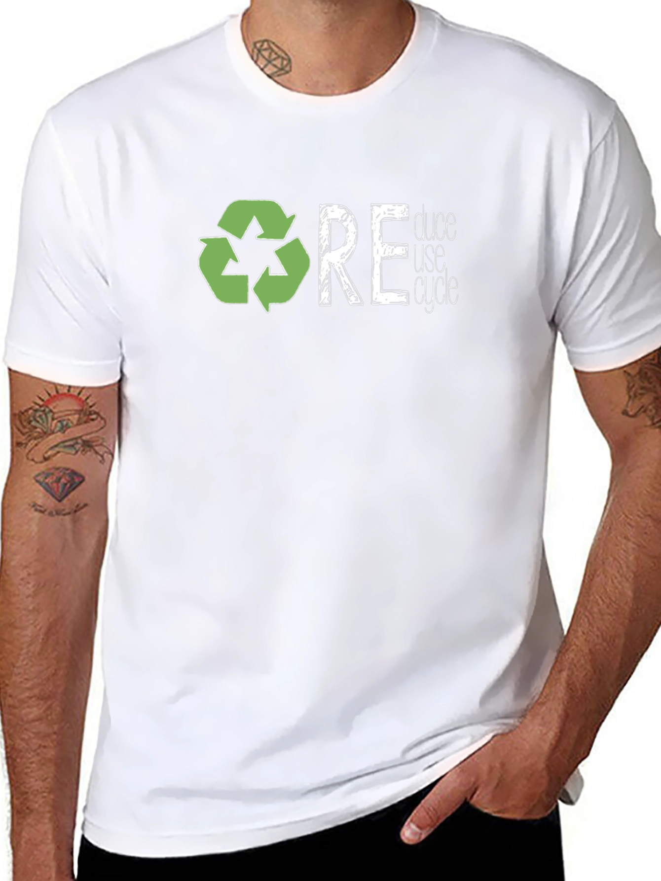 Reduce Reuse Recycle Graphic T-Shirt - Eco-Friendly Tee