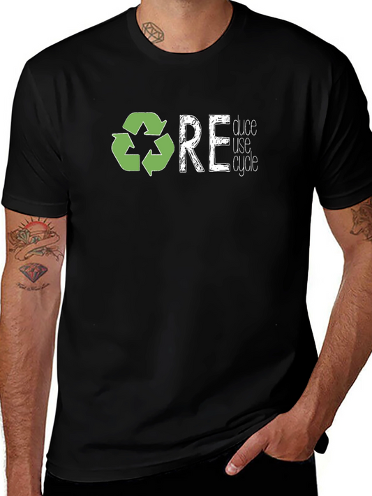 Reduce Reuse Recycle Graphic T-Shirt - Eco-Friendly Tee