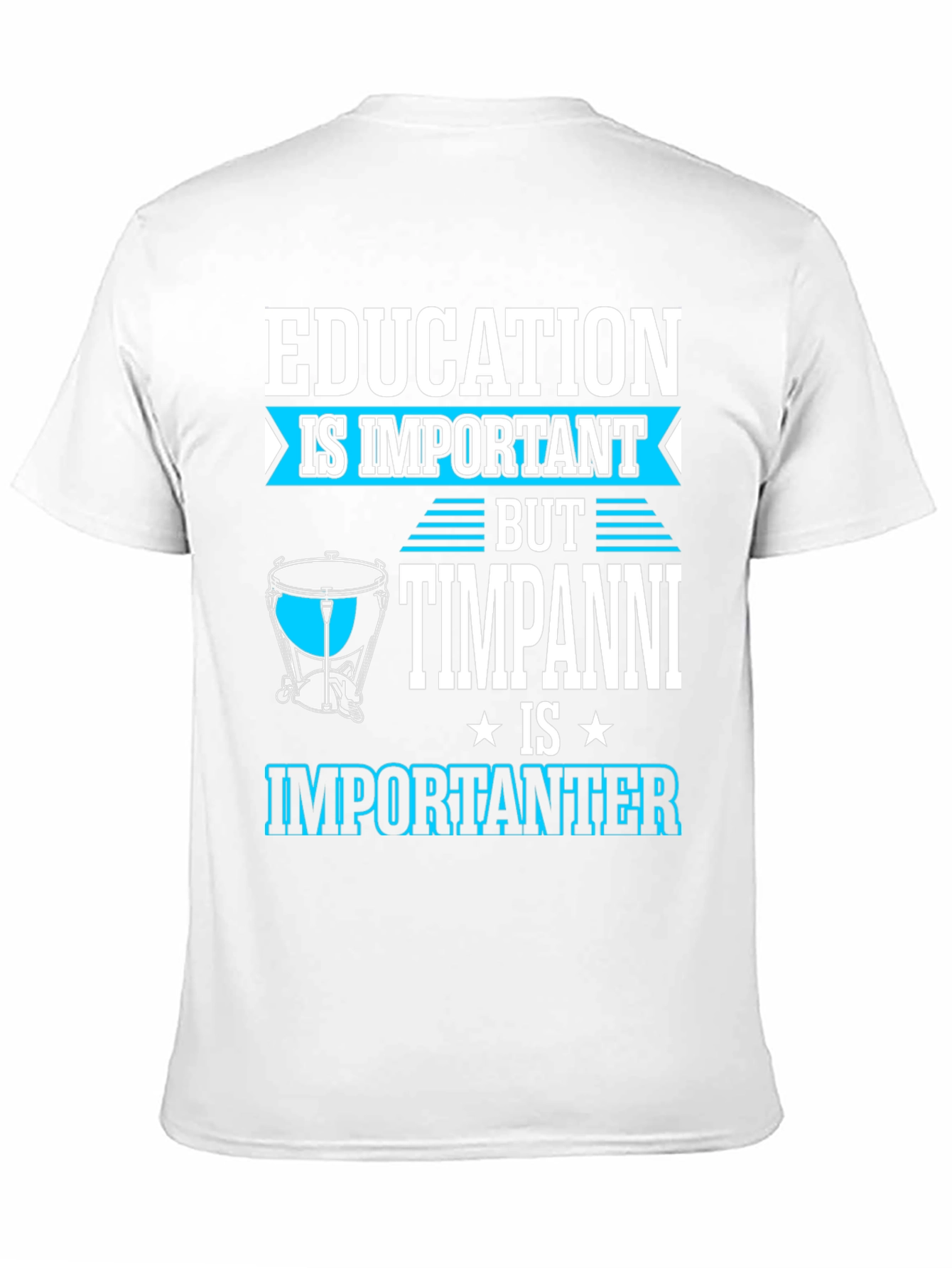 Education vs Timpani Funny Musician T-Shirt