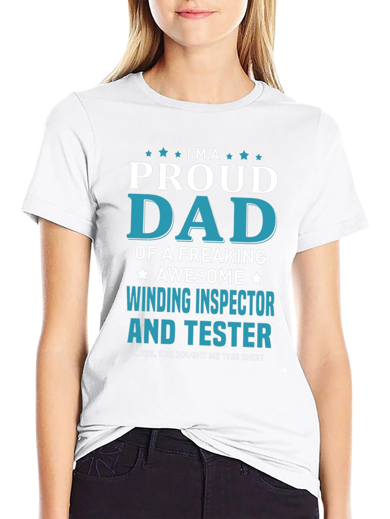 Proud Dad Winding Inspector & Tester Graphic T-Shirt