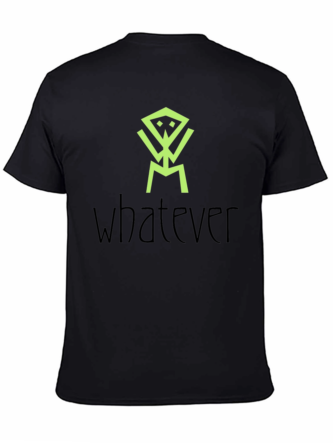 Abstract Graphic Print Black Tee - Whatever