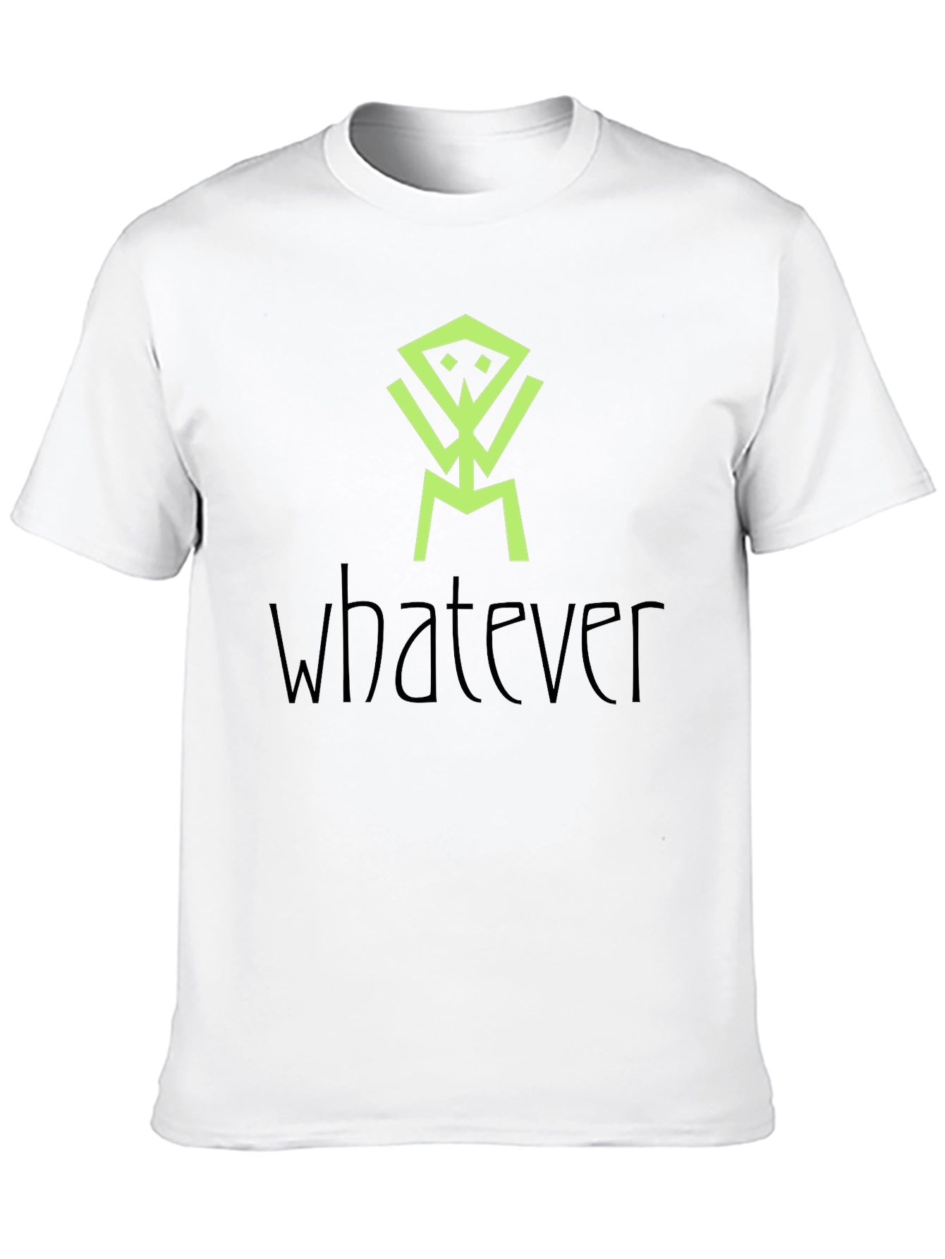 Abstract Graphic Print Black Tee - Whatever