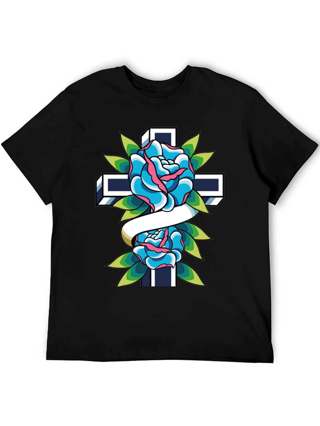 Rose and Cross Graphic Tee