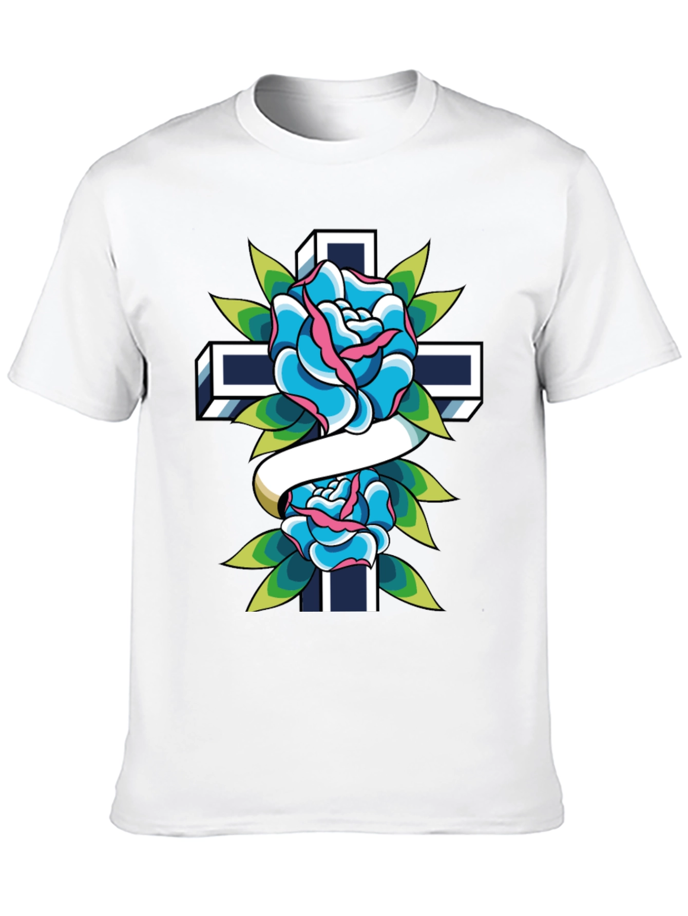 Rose and Cross Graphic Tee