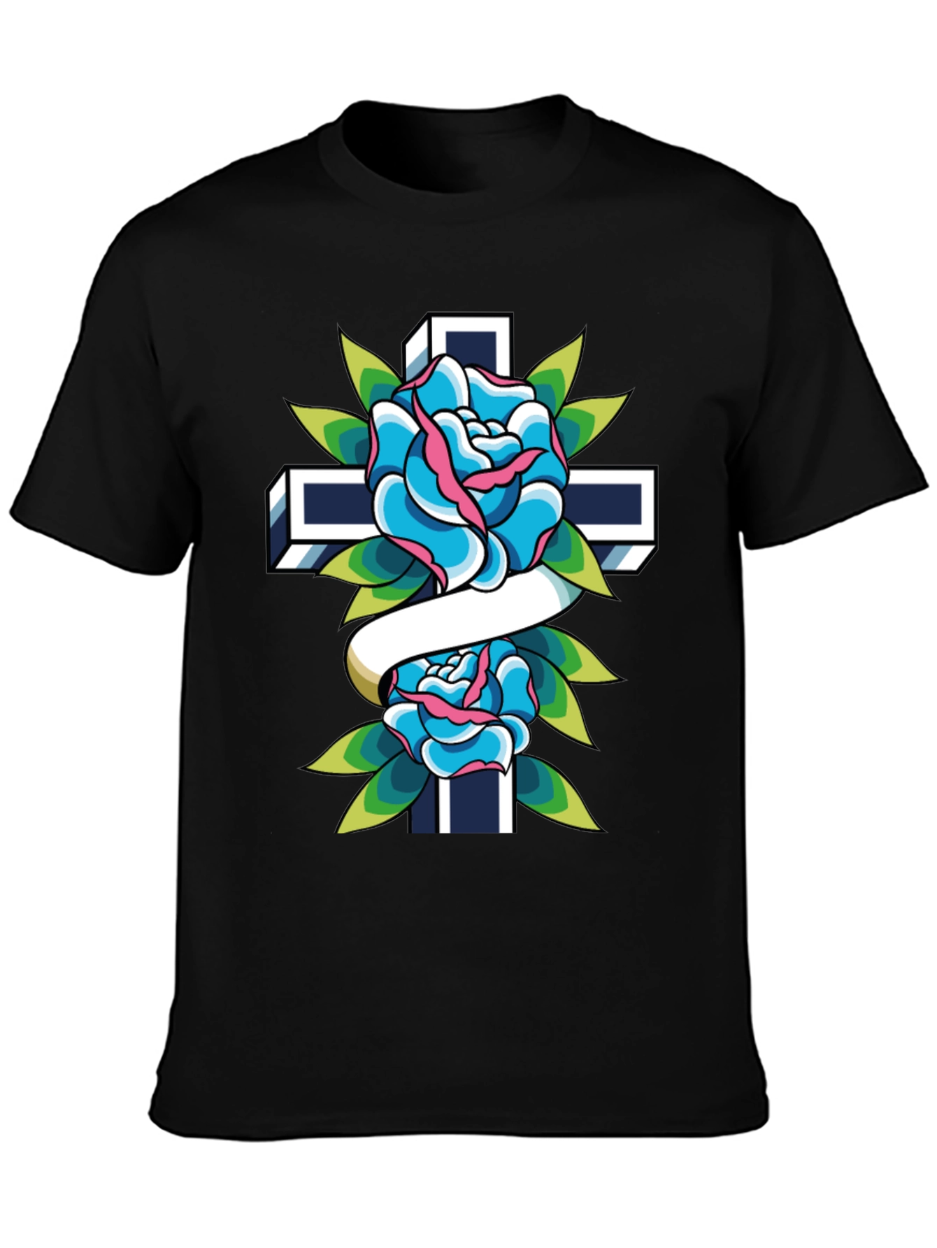 Rose and Cross Graphic Tee