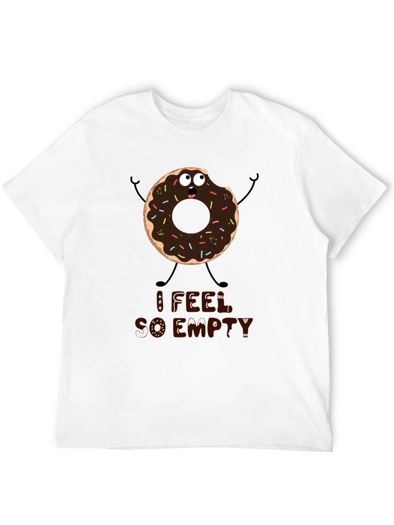 Humorous Donut T-Shirt - I Feel So Empty!