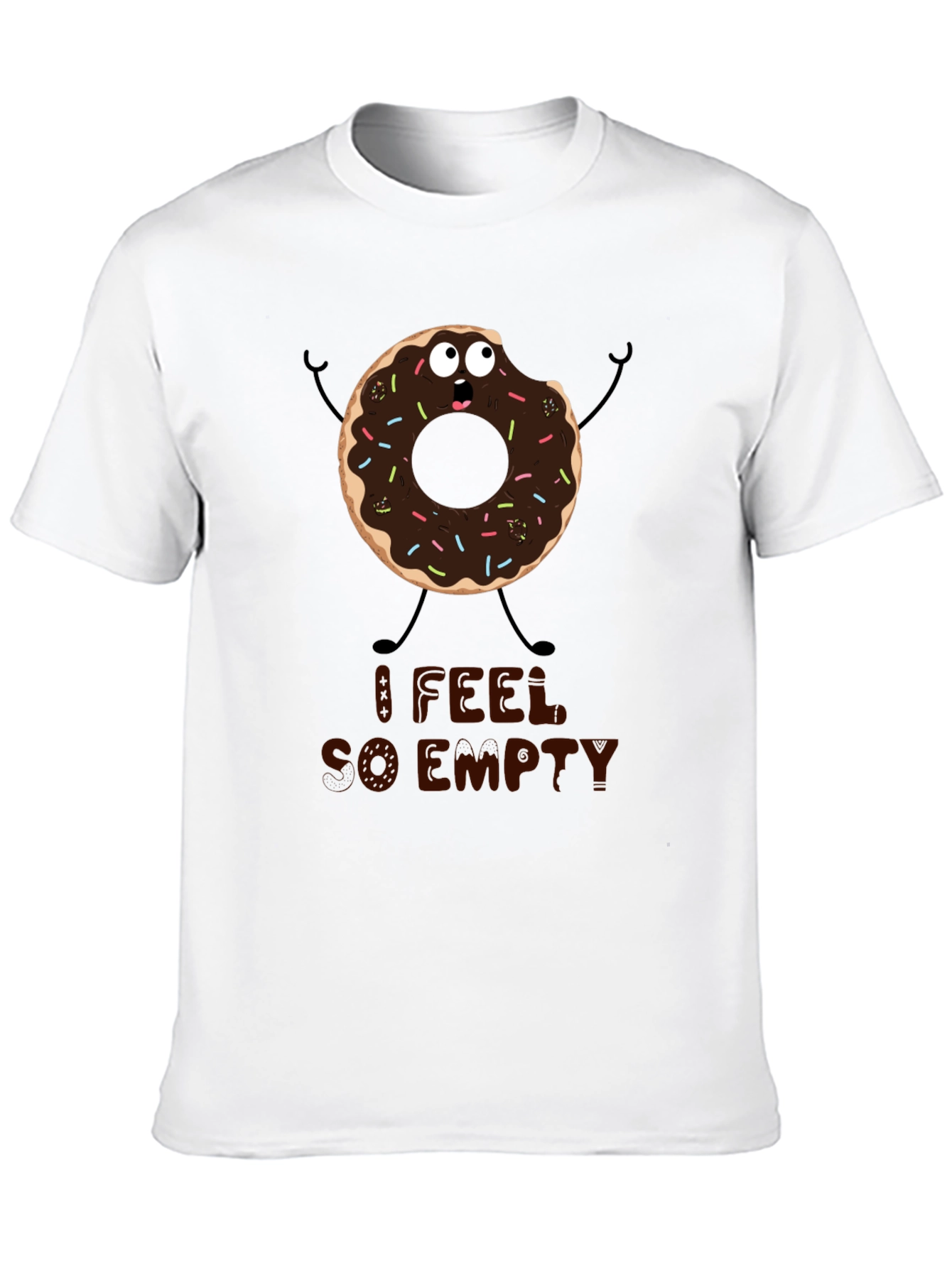 Humorous Donut T-Shirt - I Feel So Empty!